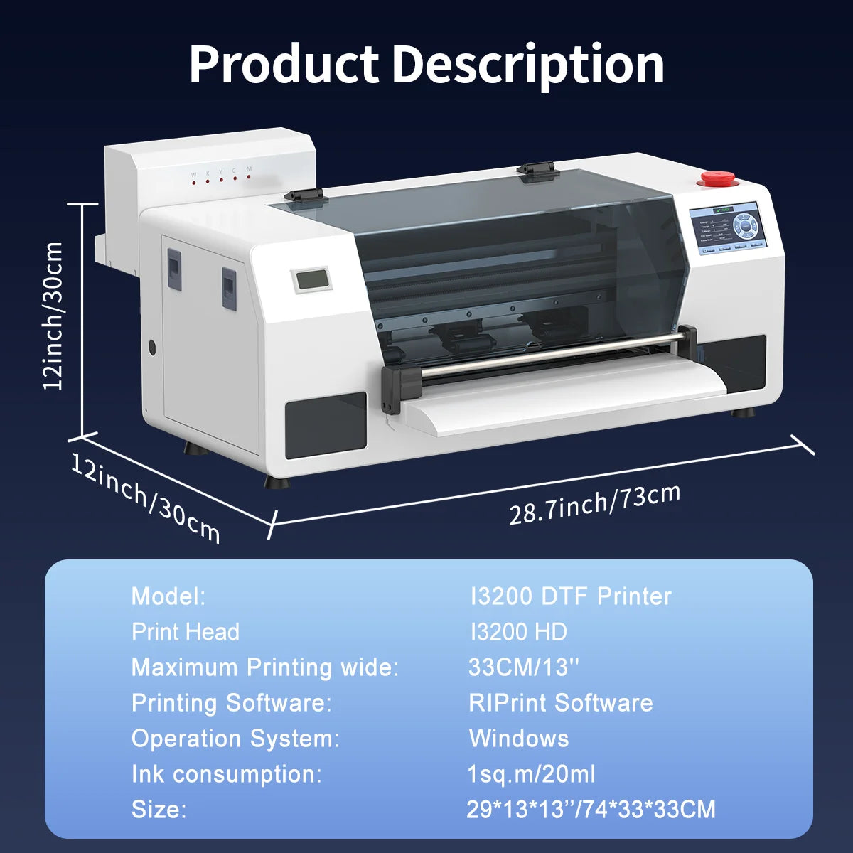 Colorsun A3 DTF Printer With Powder Shaker I3200HD Impresora A3 DTF Printing Machine A3 DTF Printers For T-shirt Hoodies Cloth