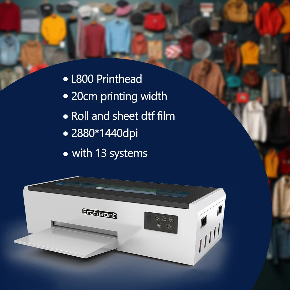 Erasmart L1800 L805 Impressora Mini Sticker Digital Fabric Printing Machine in Pakistan A4 Dtf Printer