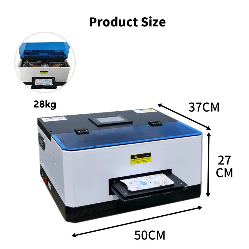 DTF A5 UV LED Phone Case Printer Machine Kit Curing Lamp, Software for Small Business Custom Case Production iPhone Android
