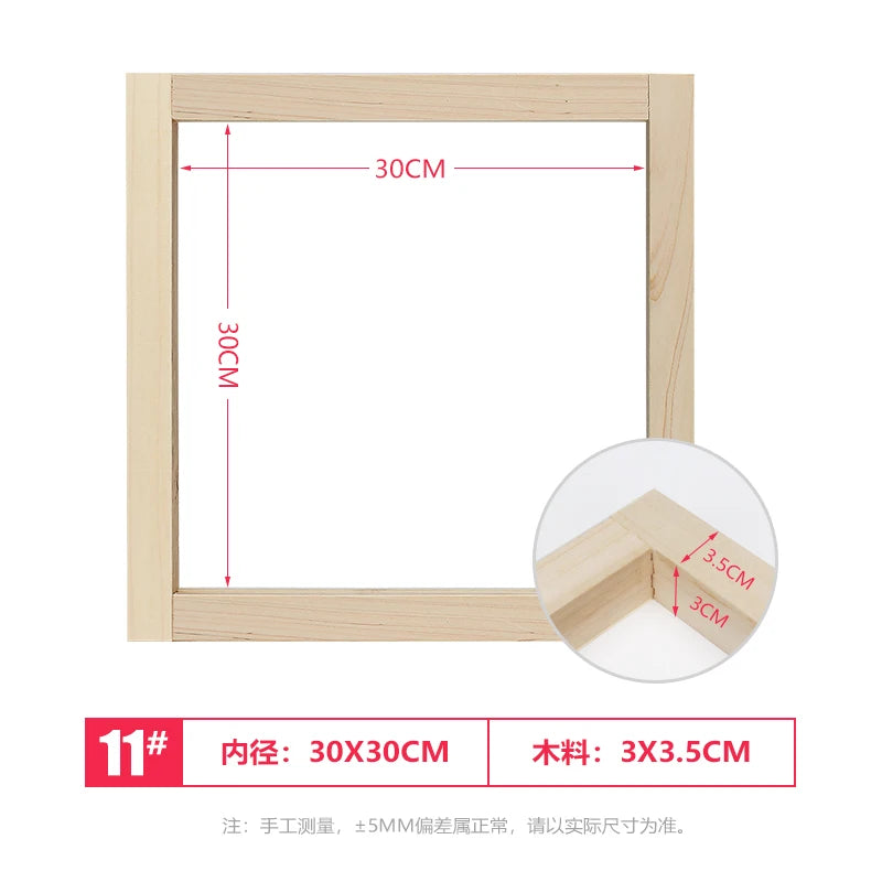 6pcs Wooden Screen Printing Frames Durable Silk Screen Printing Wood Frame for Screen Print Stencil Tool Parts A3/A4/A5