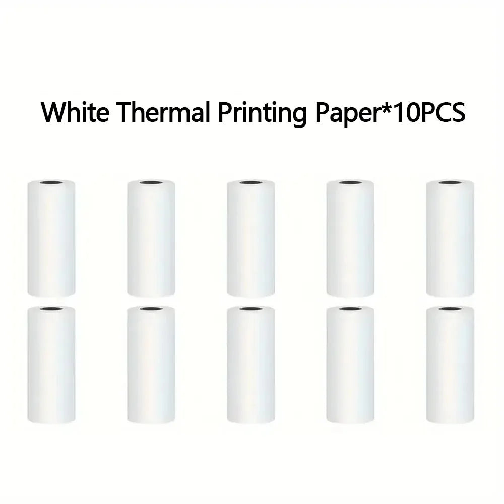 5/10 Rolls Kids Instant Camera Refill Print Paper Film Coreless Thermal Print For 57mm Portable Cash Registers Mobile Printer