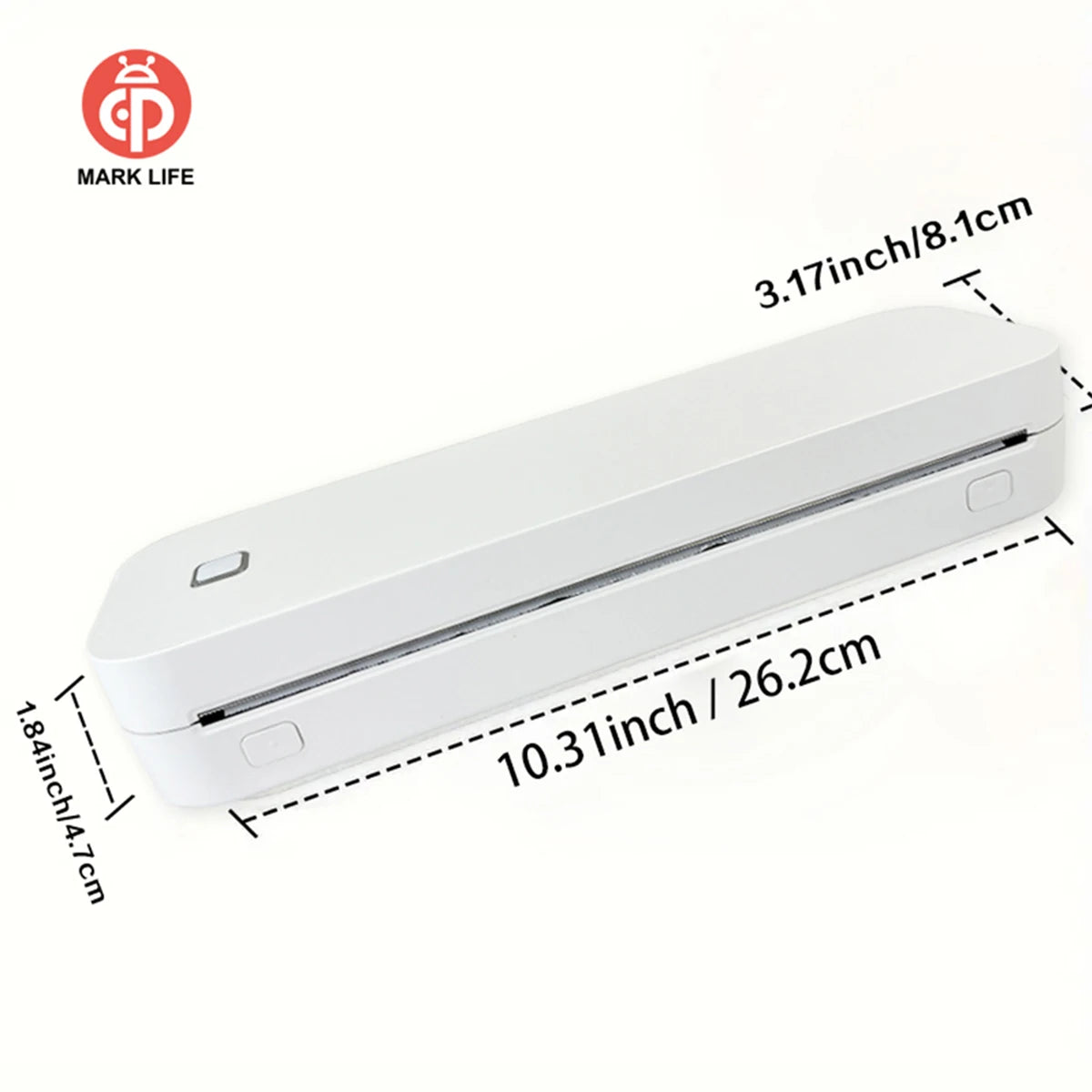 Marklife Portable A4 Thermal Printer Bluetooth-compatible Photo PDF Printing Machine Folded Rolls Paper for Office Home Travel
