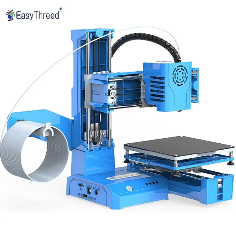 EasyThreed Mini 3D Printer K9 Toys And Models Printing For Kids Gift Designers And DIY 3D Printer K7 Kit Machine FDM Blue Black