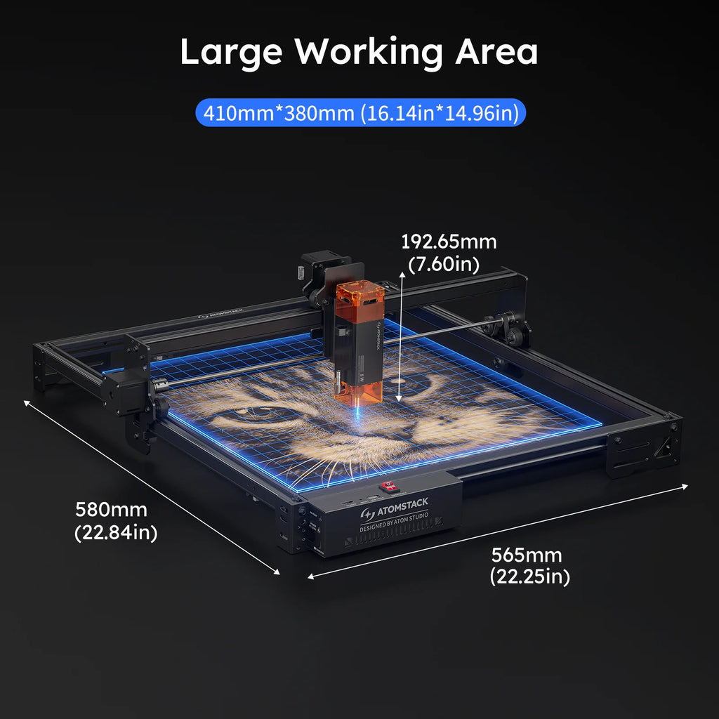ATOMSTACK A5 Pro V2 Laser Engraving 5W CNC Laser Printer A5 PRO 40W Upgraded version 410*380mm Engraver Area For Acrylic Wood