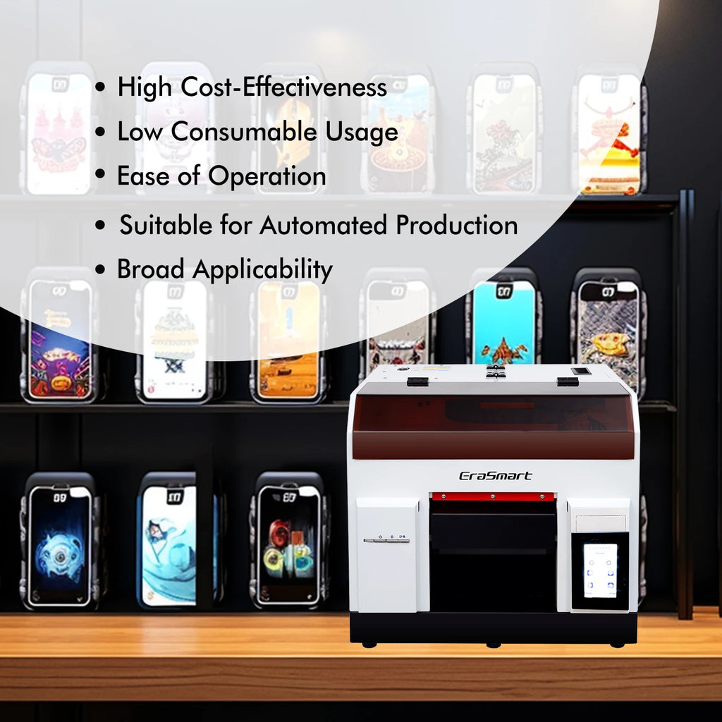 Erasmart Custom Logo Cheap A4 DTG Digital Flatbed Printer DTG Printing Machine for Bottle