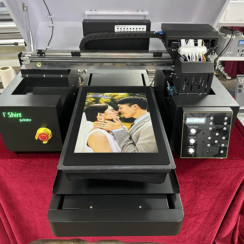 DTG Printer A3 4060 Model Digital Printer for T-shirt Hoodie Sweaters Quilt Cover Printing with 2 XP600 Heads Factory Wholesale
