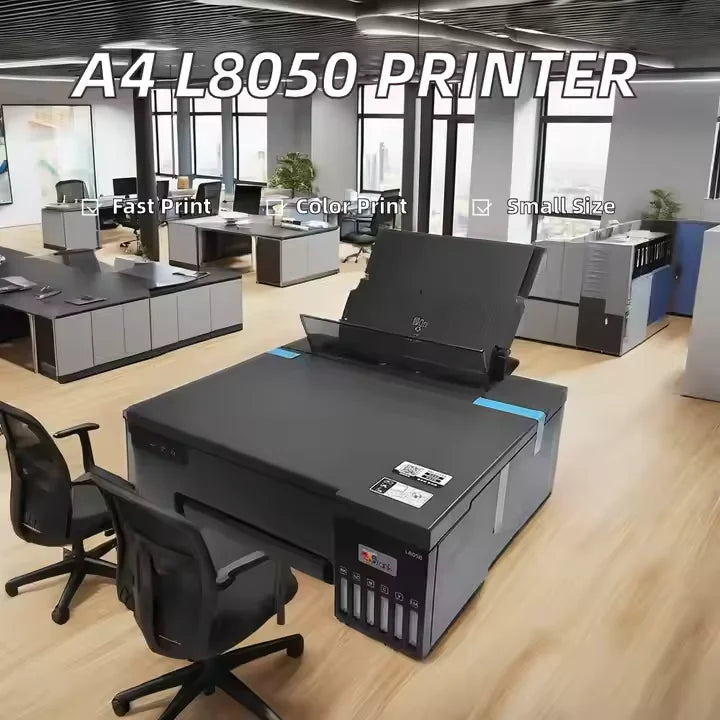 New Arrival 6-Color EcoTank A4 L8050 Flatbed DTF Printer Sublimation Inkjet Imprimante Compatible With for Epson L8058 for Home