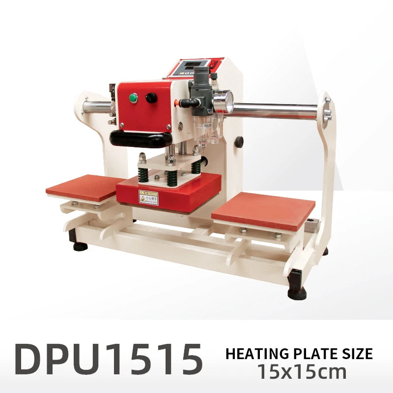 Double-position Sublimation Label Heat Press Machine Pneumatic Automatic Hot Stamping Machine for DIY T-Shirt Printer Phone Case