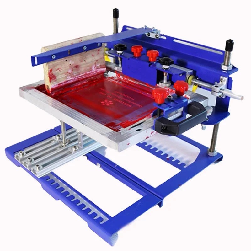 Manual QMH170 Cylinder Curved Screen Printing Machine Pen Cup Mug Bottle Bucket Silk Screen Printer Machine Desktop