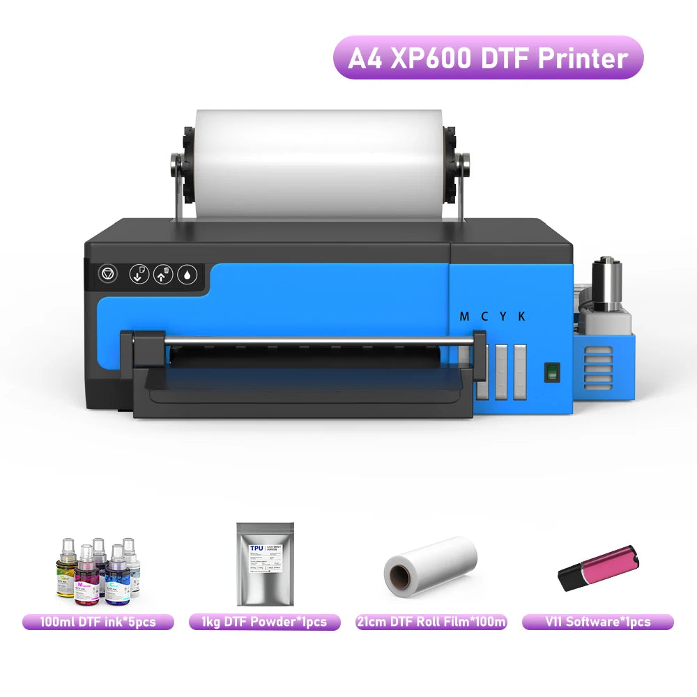 A3 DTF Printer For Epson XP600 Impresora dtf a4 with Roll Feeder Direct to Film Transfer Printer Clothes tshirt Printing Machine
