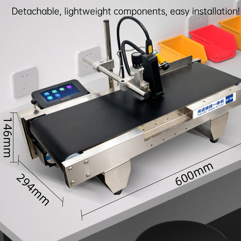 Willita Online Automatic Inkjet Printer With Mini Conveyor Belt Inkjet Printer 12.7mm Or 25.4mm Available For Plastic Metal