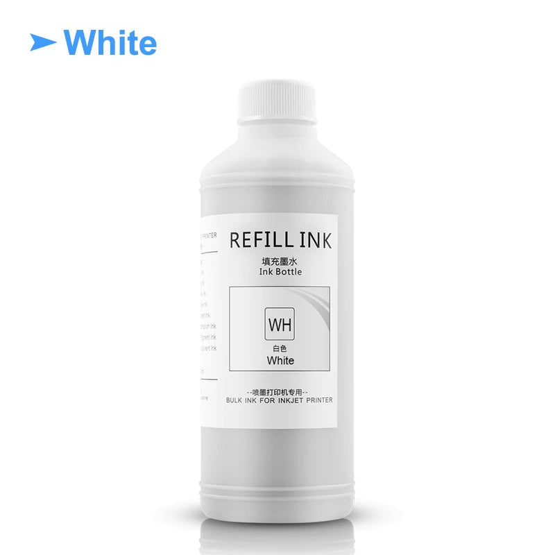 1000ml DTG Textile Ink white ink For Epson L1800 L805 1390 Sure Color F2000 F2100 F2130 F2140 F2150 F2160 DX5 DX6 printer