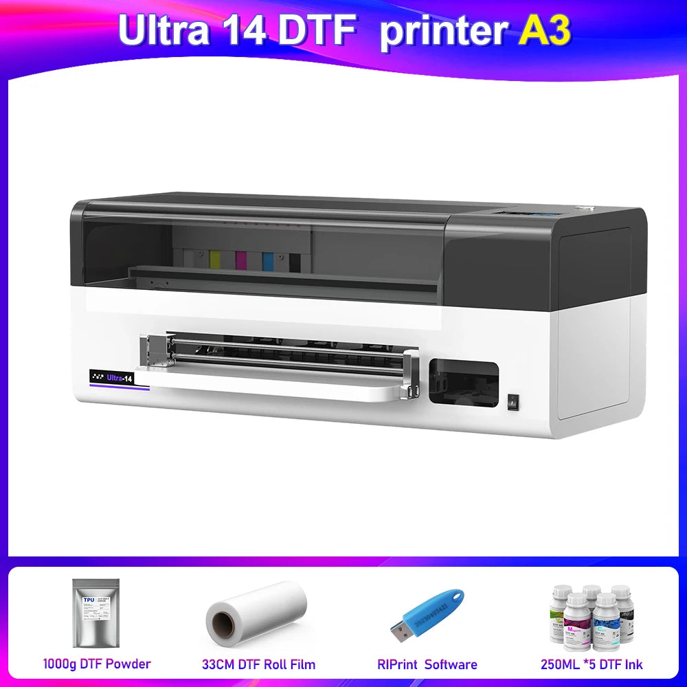 OYfame 14 Inch DTF Printer For XP600 A3 Impresora DTF Directly To Film DTF Transfer Printer Clothes t shirt Printing Machine A3