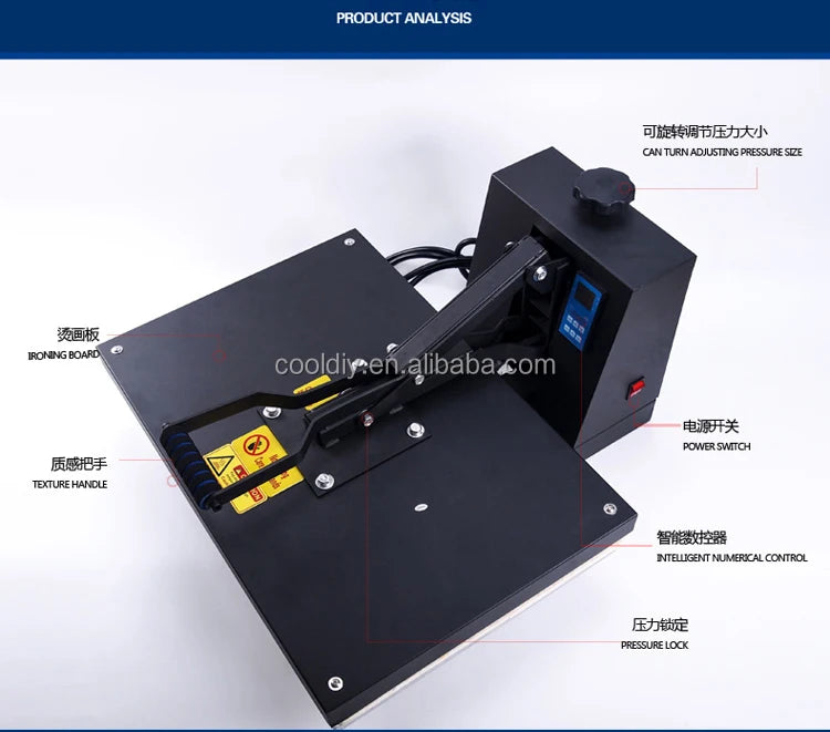 40*60CM 16*20inch Flat Heat Press Machine T-shirt Bag Case Puzzle Glass Wood Rock Photo Heat Transfer Sublimation Print Machine