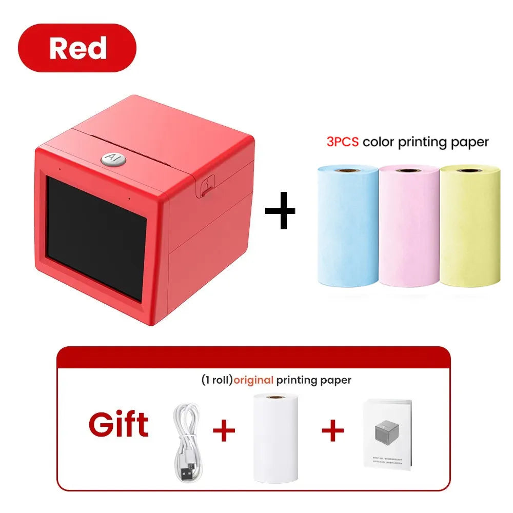 AI New Magic Box Voice Text Picture Printing Mini Thermal Printer WIFI Connect To Mobile Phone Parent-child Interaction Portable