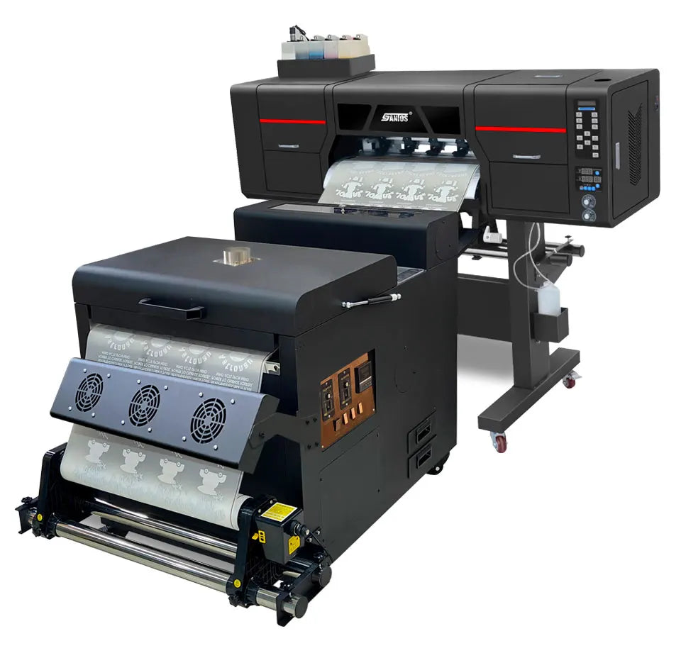 60cm Dtf Printer With Dual XP600 Printhead Heat Transfer Film Pet Film Printing Machine A1 24inch Dtf Printer With Powder Shaker