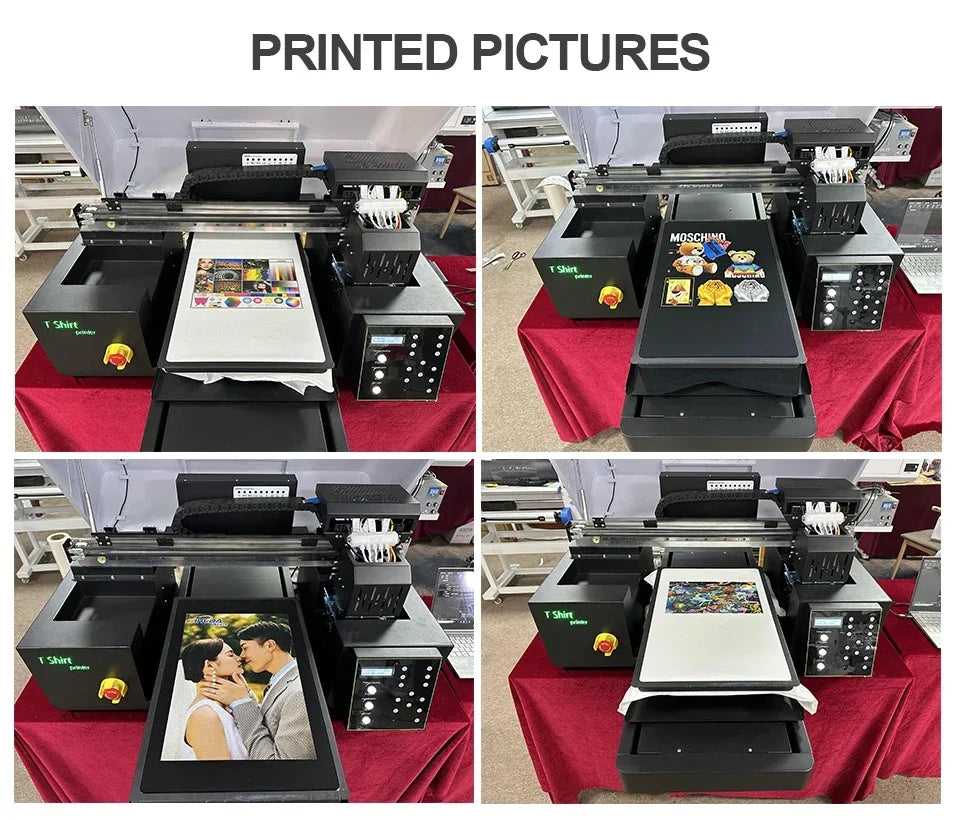 DTG Printer A3 4060 Model Digital Printer for T-shirt Hoodie Sweaters Quilt Cover Printing with 2 XP600 Heads Factory Wholesale