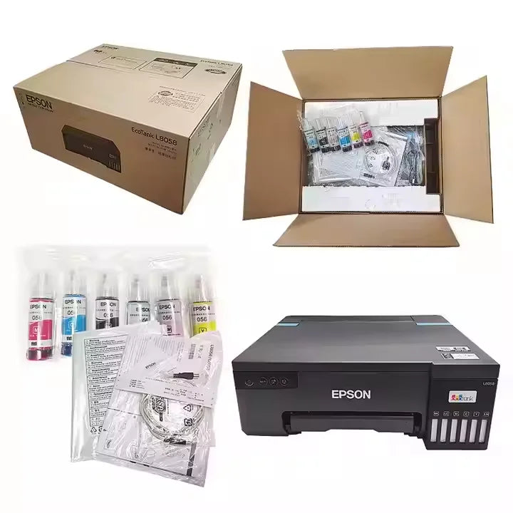 New Arrival 6-Color EcoTank A4 L8050 Flatbed DTF Printer Sublimation Inkjet Imprimante Compatible With for Epson L8058 for Home