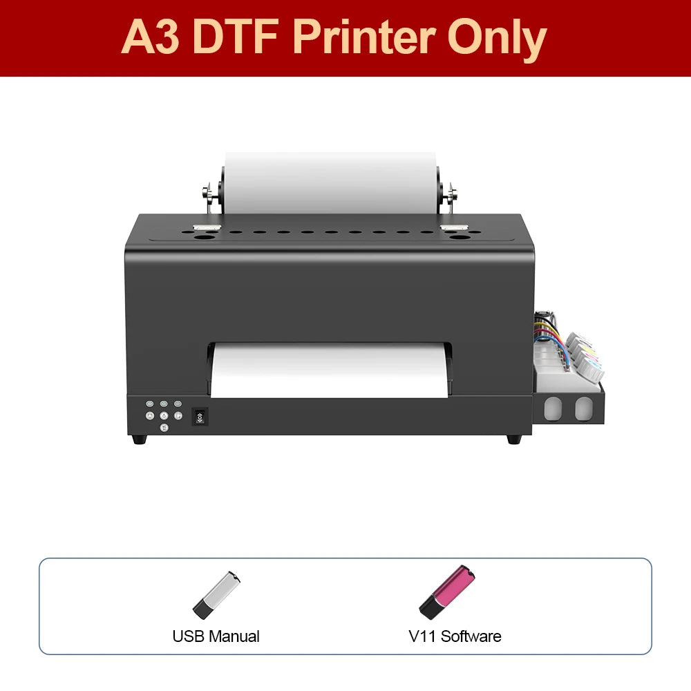 A4 A3 DTF Printer for Epson L805 Printhead Direct to Film Transfer DTF Printing Machine for All Dark & Light T-Shirts Fabrics