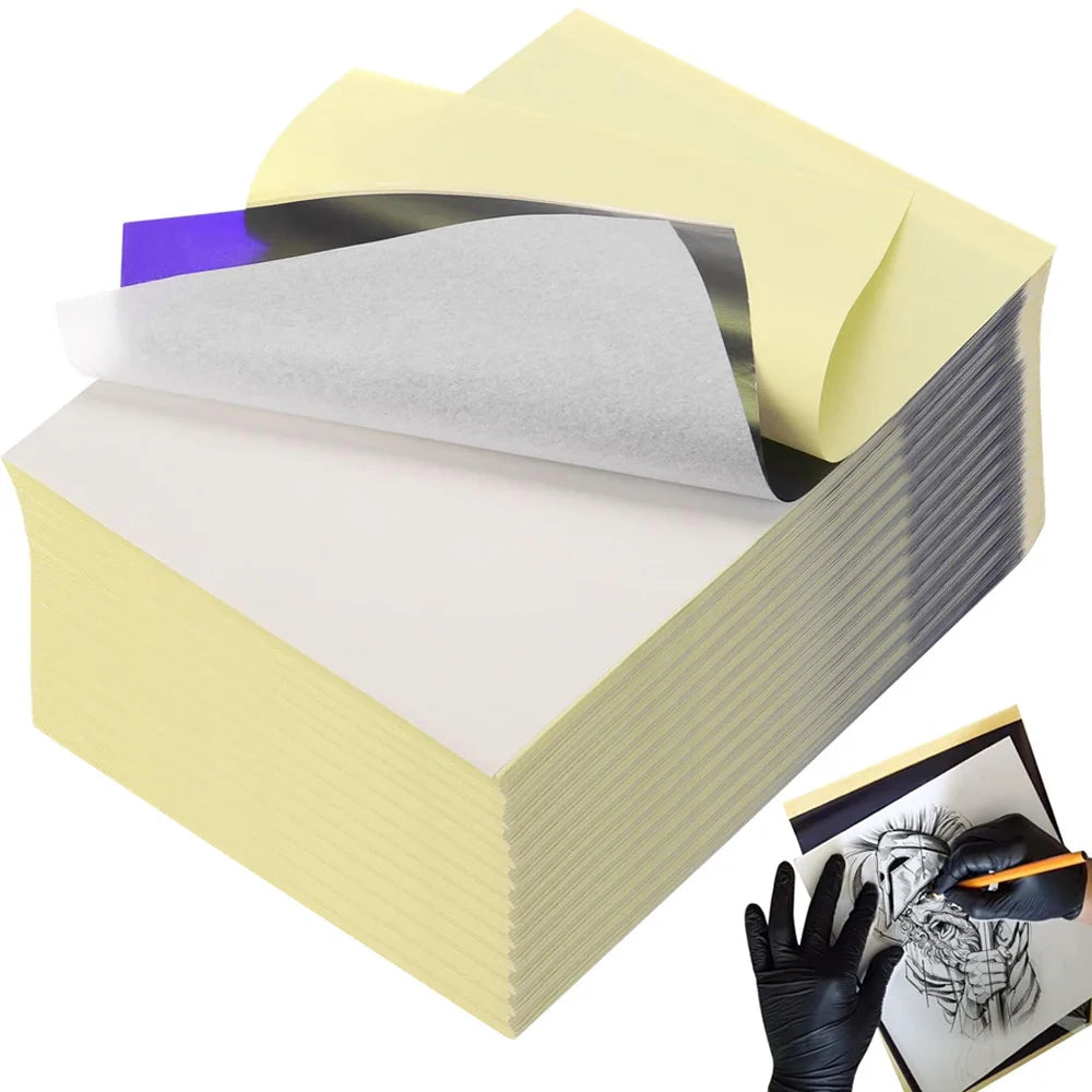 200/50/20/5pcs Tattoo Transfer Paper A4 Size Tattoo Stencil Thermal Tracing Paper for Tattoo Transfer Printer Machine Paper