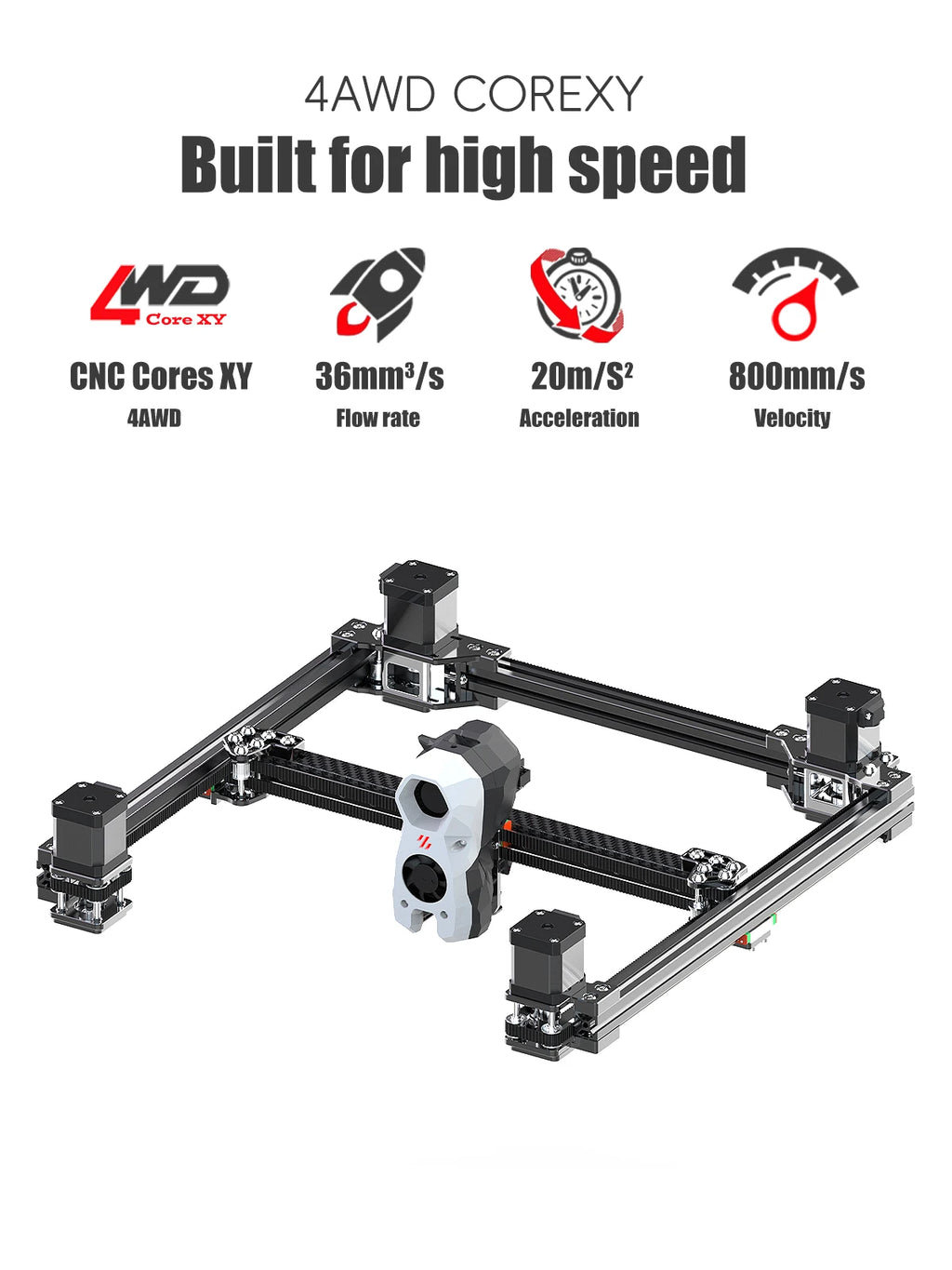 Voron Trident SIBOOR [June] CNC Metal Structure 4AWD CoreXY 3D Printer Upgraded Stealthburner DIY 3D Printer Full Kits
