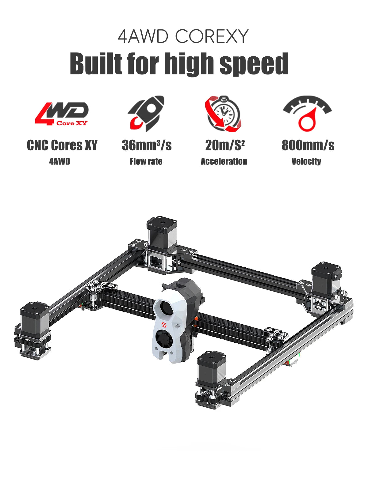 Voron Trident SIBOOR [June] CNC Metal Structure 4AWD CoreXY 3D Printer Upgraded Stealthburner DIY 3D Printer Full Kits