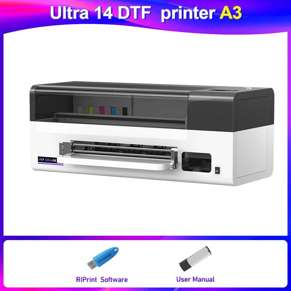 OYfame 14 Inch DTF Printer For XP600 A3 Impresora DTF Directly To Film DTF Transfer Printer Clothes t shirt Printing Machine A3