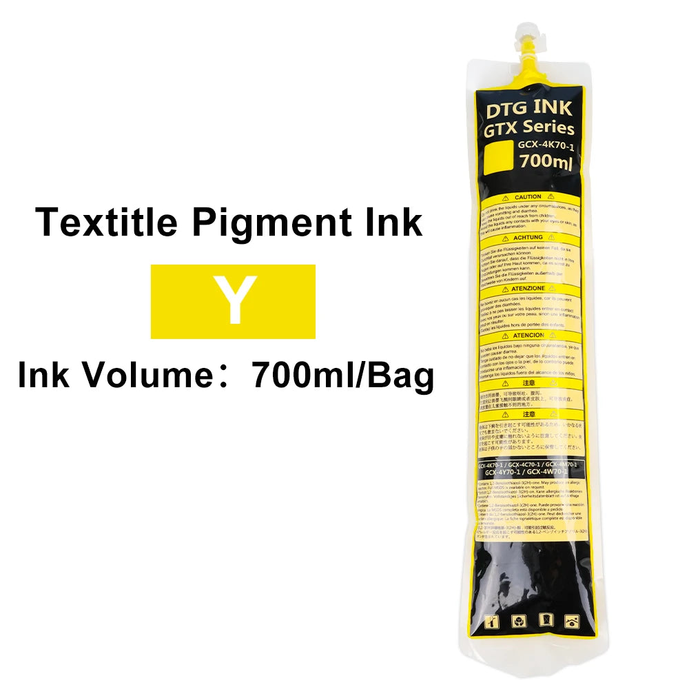 Winnerjet GTX ink bag 700ml High quality DTG Textile ink For Brother GTX-422 GTX-423 GTX-425 GTX-600 GTX PRO Brother printer ink