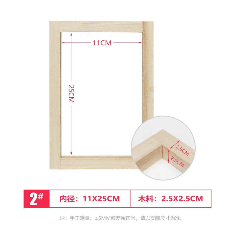 6pcs Wooden Screen Printing Frames Durable Silk Screen Printing Wood Frame for Screen Print Stencil Tool Parts A3/A4/A5