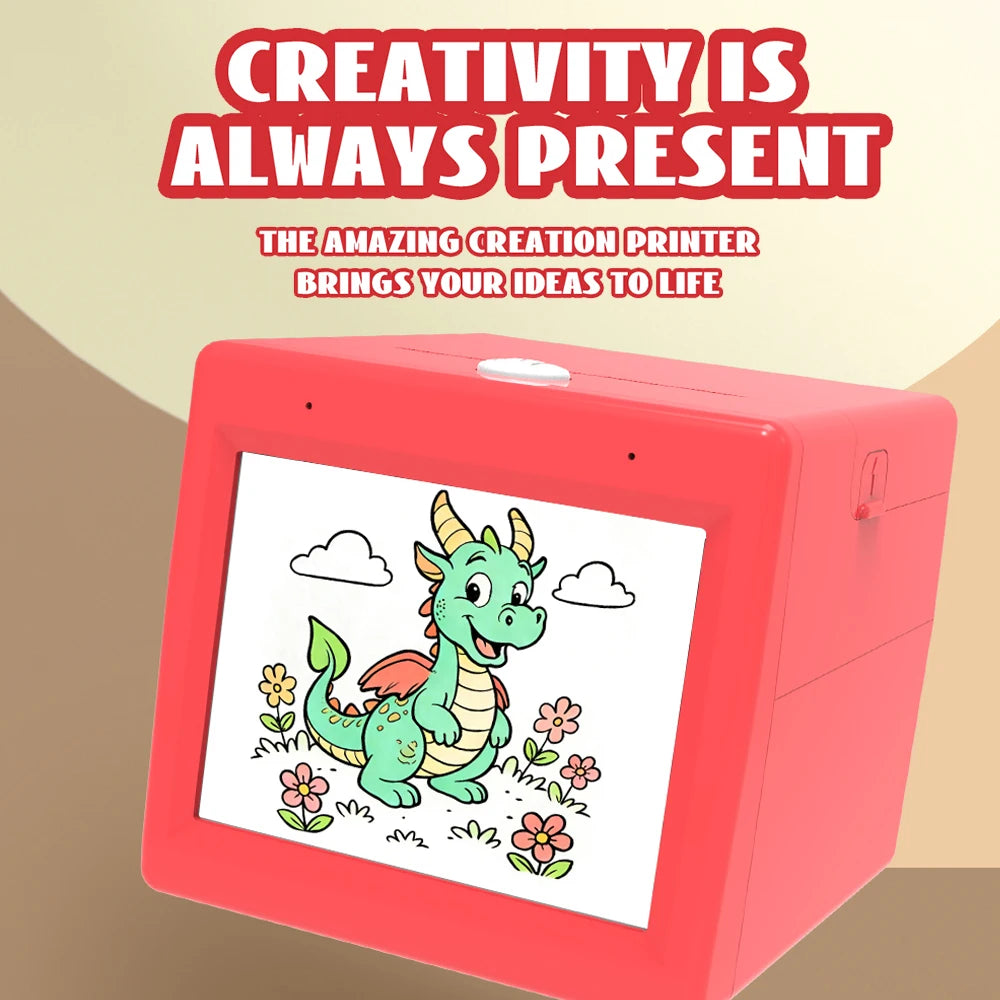 AI New Magic Box Voice Text Picture Printing Mini Thermal Printer WIFI Connect To Mobile Phone Parent-child Interaction Portable