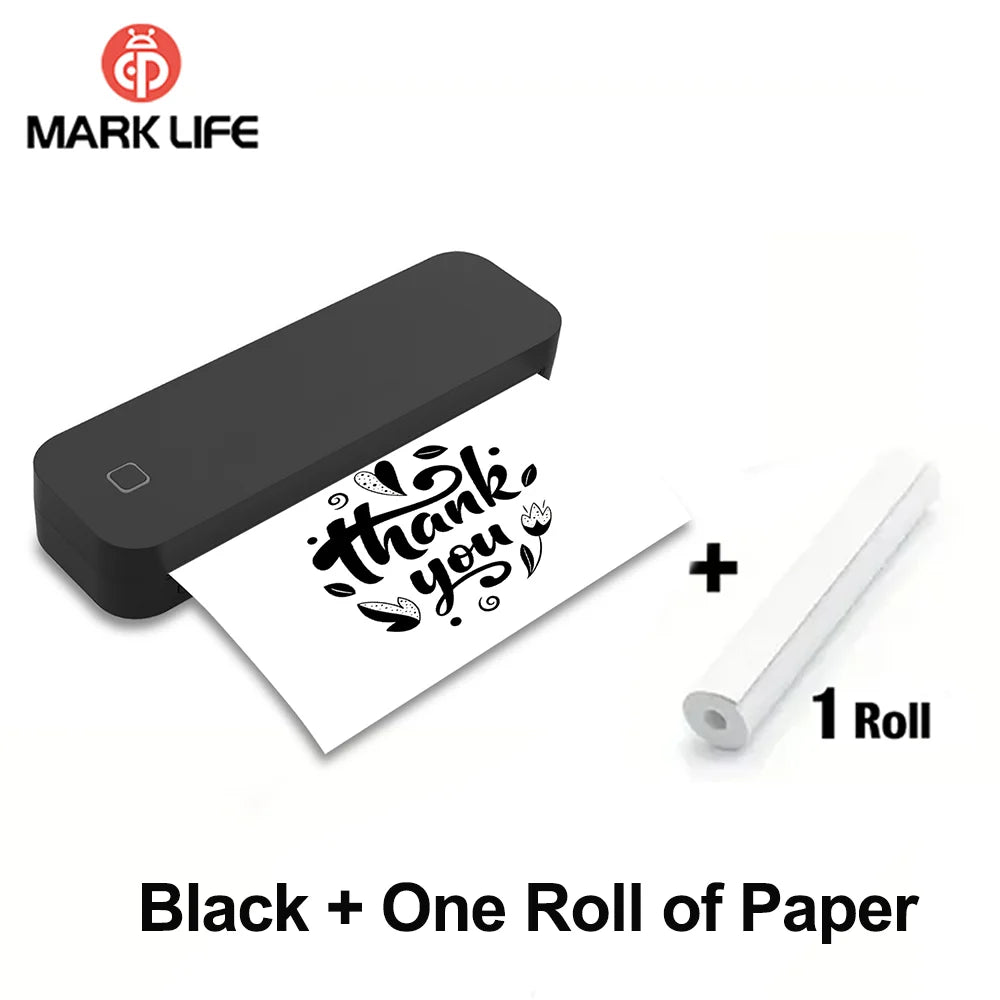 Marklife Thermal A4 Paper Printer D210 Portable Bluetooth Thermal Tattoo PrinterCompatible ios/Android For Home School Office