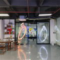 Indoor/Outdoor Custom Holographic Invisible Transparent Screen Mounted on Glass Player 3d Video Led Display Film Screen for Stor
