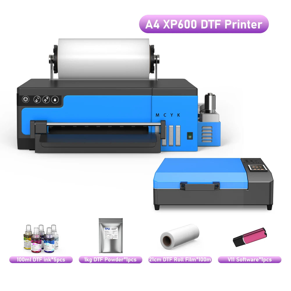 A3 DTF Printer For Epson XP600 Impresora dtf a4 with Roll Feeder Direct to Film Transfer Printer Clothes tshirt Printing Machine