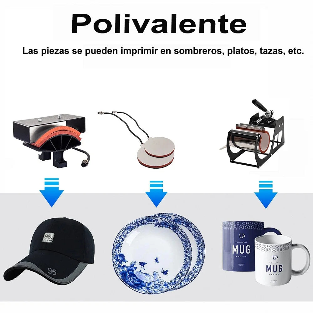 Cheap 30*38CM 5 in 1 Combo Heat Press Printer Sublimation Machine Heat Press Machine for T-shirts Plates/Cap/Mug/Phone Covers et