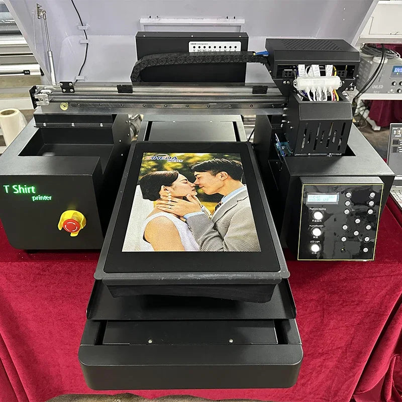 DTG Printer A3 4060 Model Digital Printer for T-shirt Hoodie Sweaters Quilt Cover Printing with 2 XP600 Heads Factory Wholesale