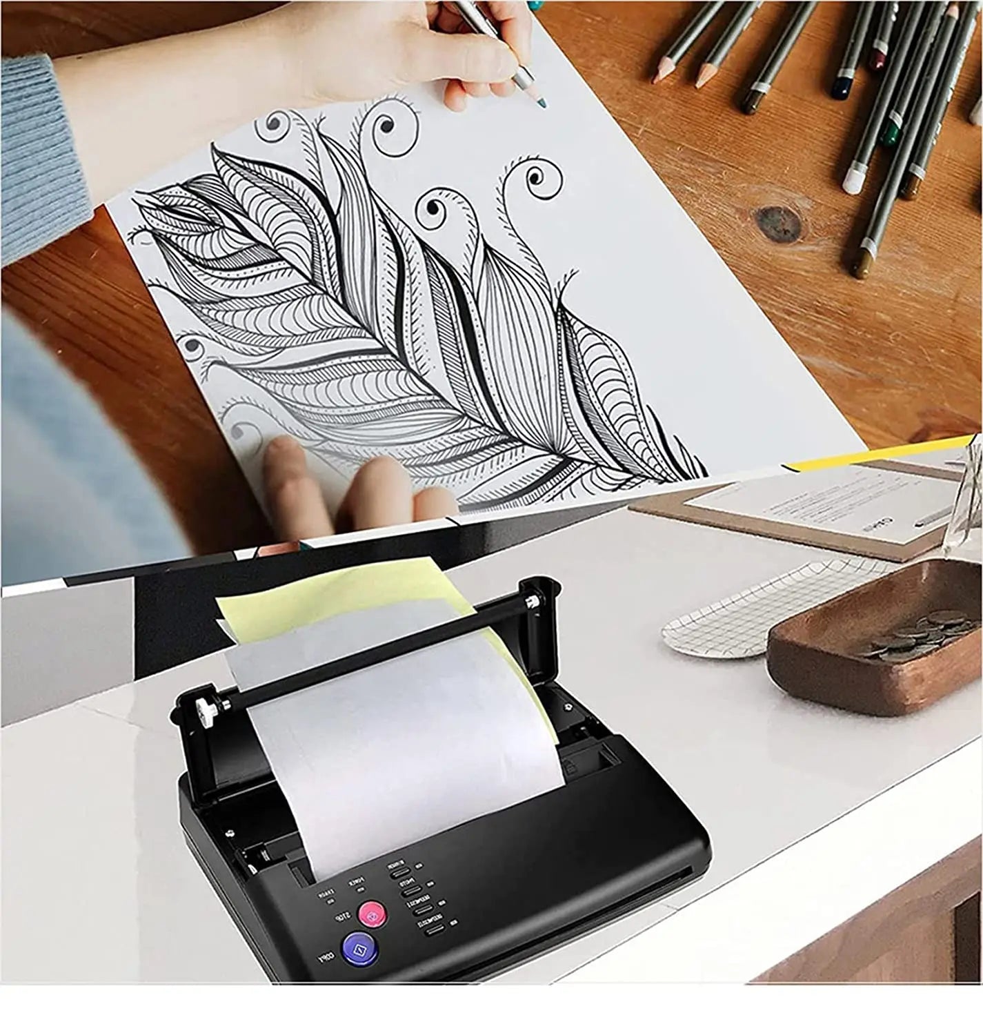 200/50/20/5pcs Tattoo Transfer Paper A4 Size Tattoo Stencil Thermal Tracing Paper for Tattoo Transfer Printer Machine Paper