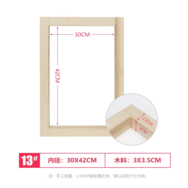6pcs Wooden Screen Printing Frames Durable Silk Screen Printing Wood Frame for Screen Print Stencil Tool Parts A3/A4/A5