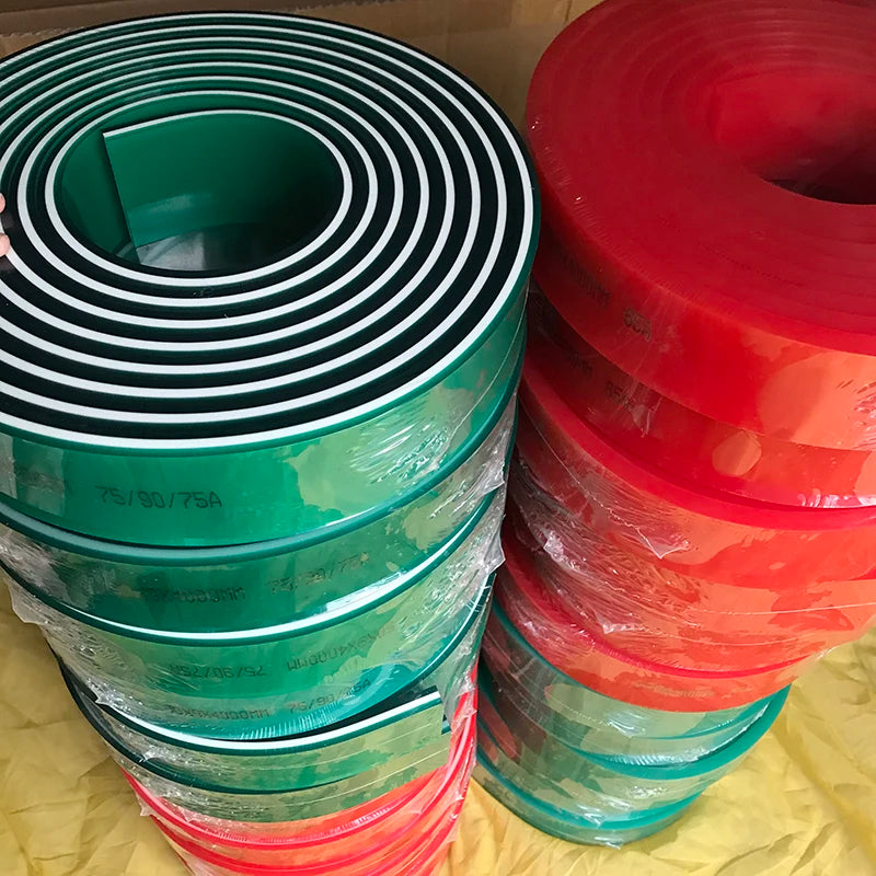 Excellent Price Screen Printing Kit 65A 75A 80A Screen Printing Squeegee 4M Length V-shaped and Flat Shaped