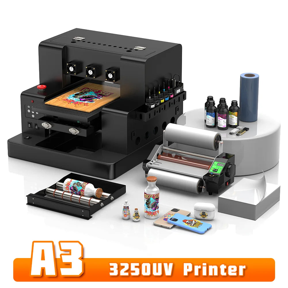 A3 UV Printer Impresora L805 UV Printer Machine UV Flatbed Printer For Bottle Wood Metal A4 UV DTF Printer Sticker 3d Printe