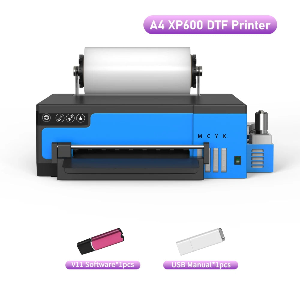 A3 DTF Printer For Epson XP600 Impresora dtf a4 with Roll Feeder Direct to Film Transfer Printer Clothes tshirt Printing Machine