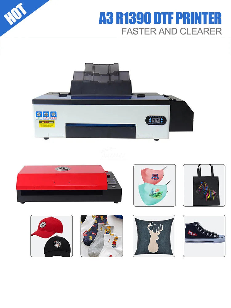 A3 T-shirt DTF-printer Supplier XP600 Print head DTF Transfer PET Film Vinyl Digital Printers for Clothing