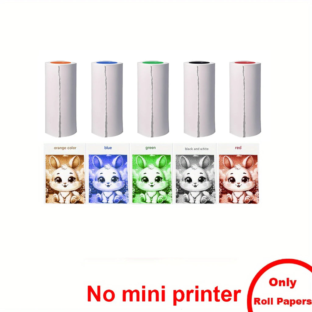 Wireless Mini Photo Thermal Printer | Mobile App, USB Charging, Suitable for Thermal Paper, Photos and Notes | Office,57*25mm