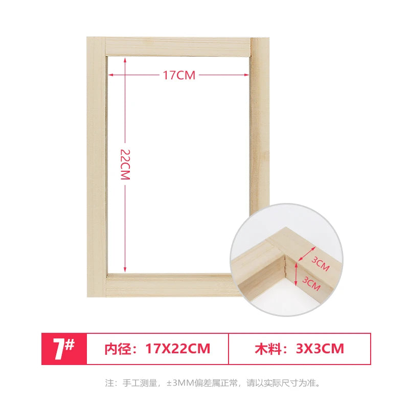 6pcs Wooden Screen Printing Frames Durable Silk Screen Printing Wood Frame for Screen Print Stencil Tool Parts A3/A4/A5