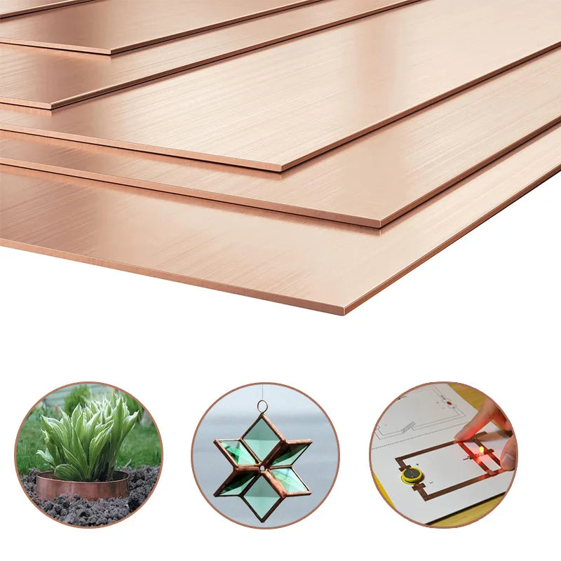 1pcs Copper Sheet Thick0.25mm-8mm Metal Copper Plate 100x100mm 150x150mm Cu Metal Sheet Foil Plate Copper Sheet