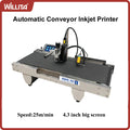 Willita Online Automatic Inkjet Printer With Mini Conveyor Belt Inkjet Printer 12.7mm Or 25.4mm Available For Plastic Metal