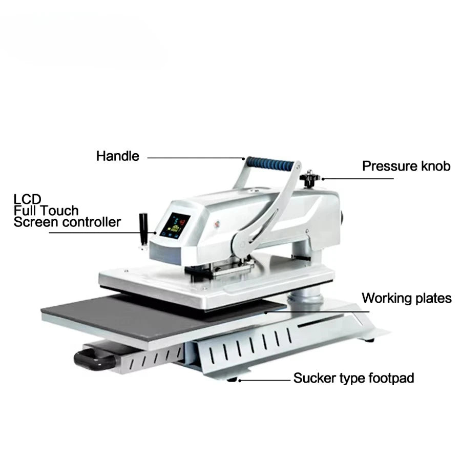 Topjlh Sublimation Wigwag Flat Heat Press Machine T Shirt Phone Case Print Plain Easy Operate Suitable Variety of Flat Products