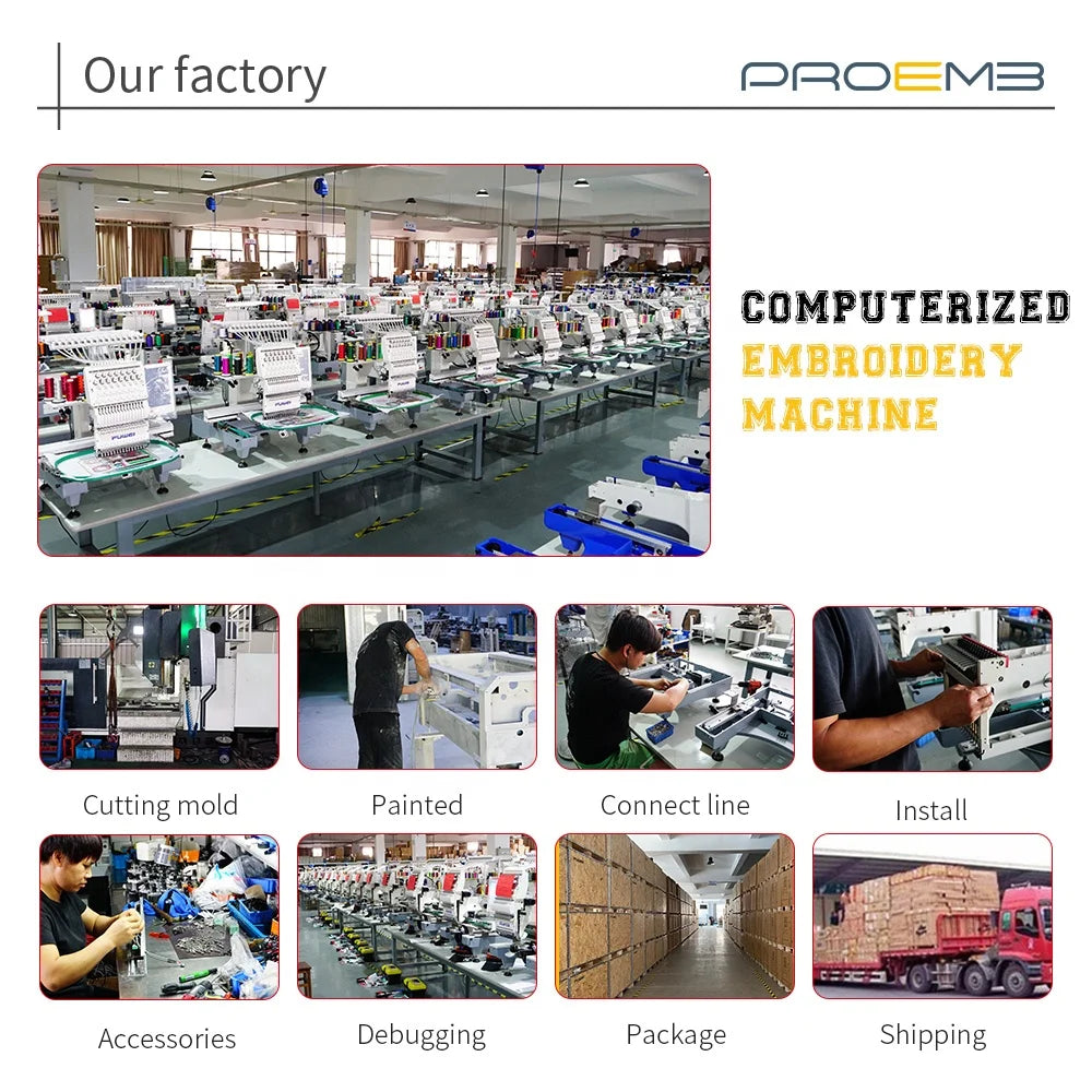 For New Large Area High Quality Computerized Single Head Embroidery Machine 10" LCD Touch Screen Multifunctional for Cap