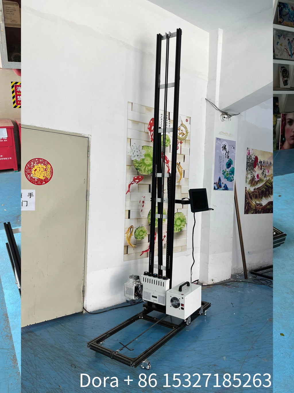 4 Meter UV Wall Printer directly Print on wall Glass Ceramic Tiles Wood Metals 3D Vertical Wall Painting Printing Printer