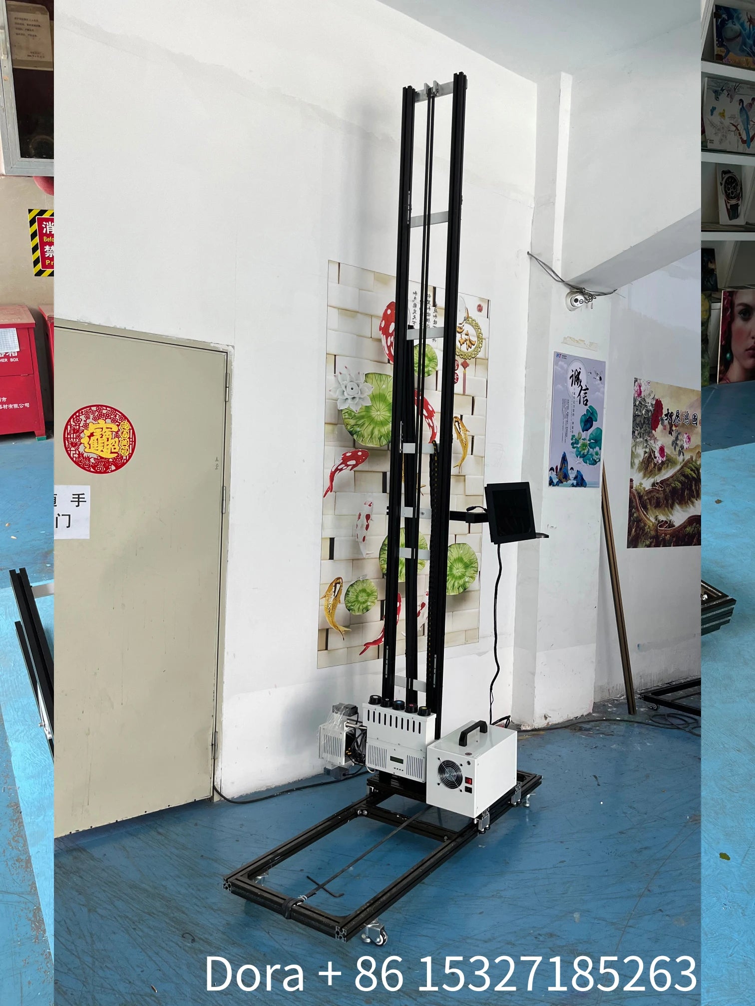 4 Meter UV Wall Printer directly Print on wall Glass Ceramic Tiles Wood Metals 3D Vertical Wall Painting Printing Printer