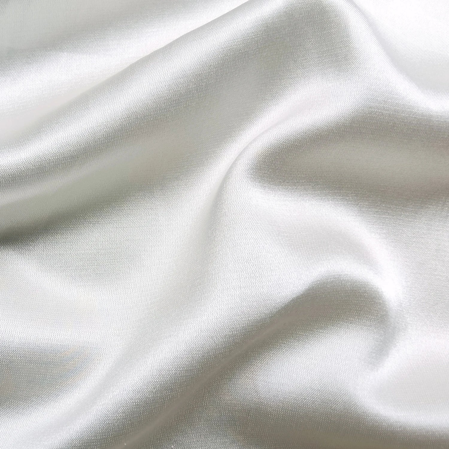 55'' Wide 16.5 Momme Ivory White Charmeuse Silk Cotton Satin Fabric for Bridal Gowns And Evening Wear